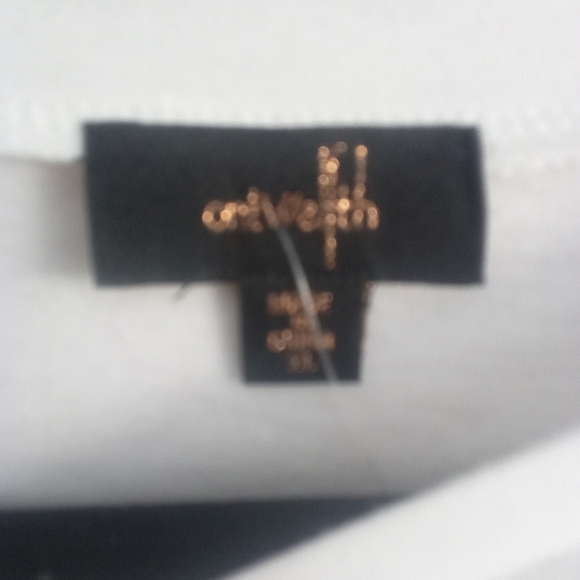 NEW W/TAG TOP white PUFFY GOLD FLORAL SLVE SOPHISTICATED, CLEAN, ROYALTY, 80'S - Picture 5 of 7